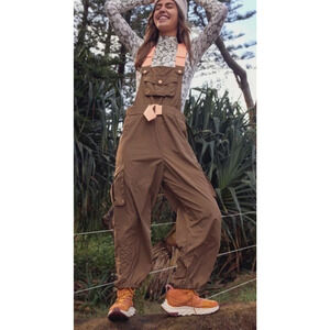 Free People Movement Overalls Womens Small Morning Meadow Bib Jumpsuit Gorpcore